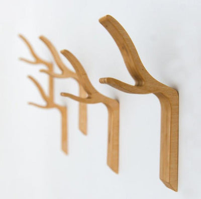 Porte Manteau Mural Bois Naturel